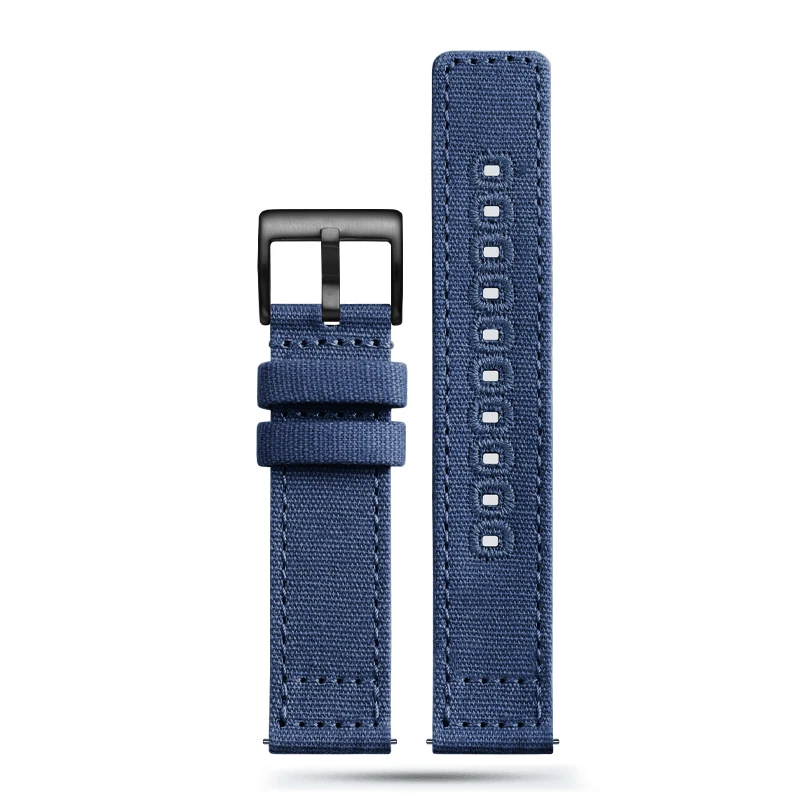 Army Green Nylon Canvas Watch Strap, 18mm/20mm/22mm