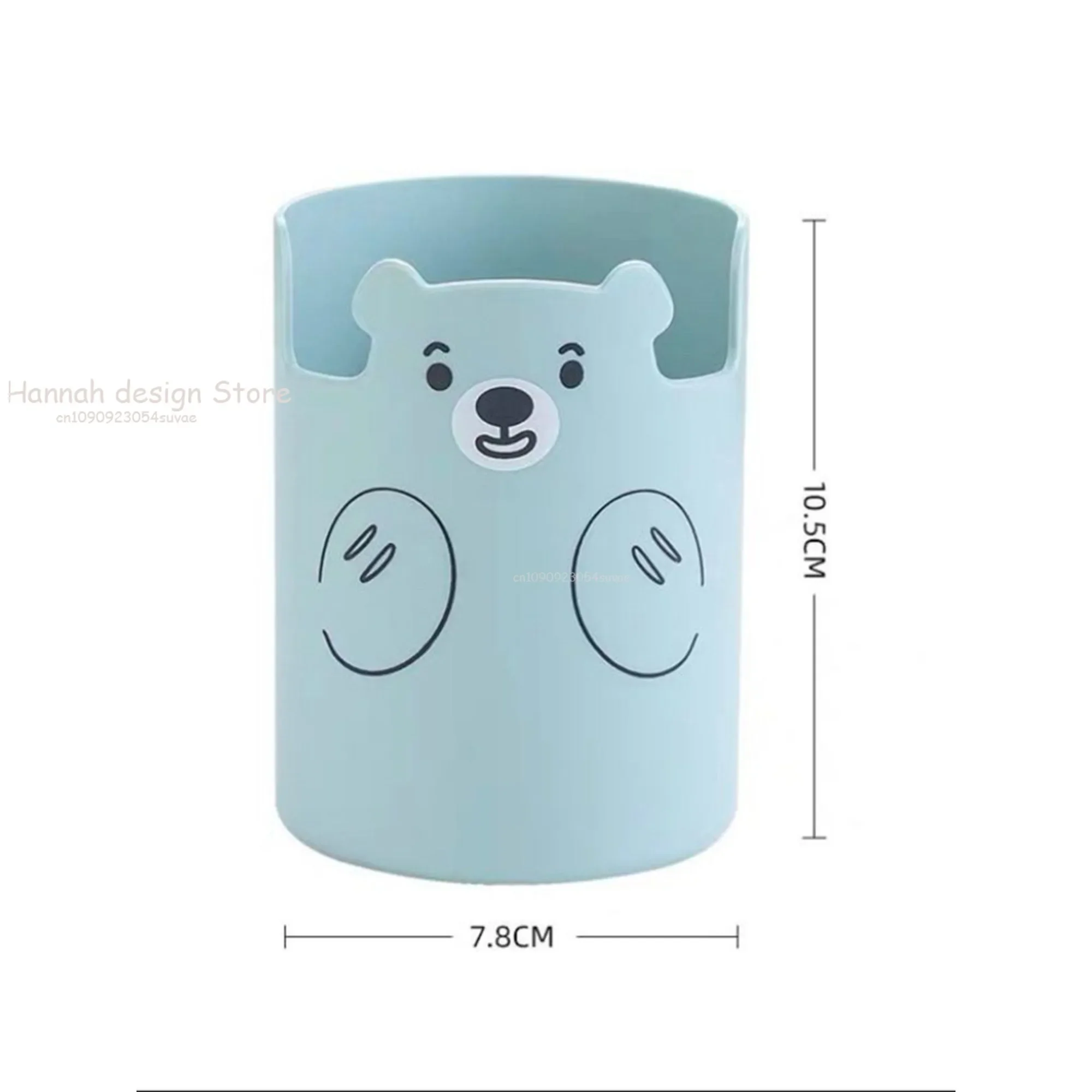 Phone Holder Makeup Organizer Pen Holder Desk Organizer Pen and Brush Holder Brush Holder Multifunctional Pen Holder Kawaii Cartoon Bear Makeup Brush Holder Lovely Fashion Phone Student Stationery Pen Organizer