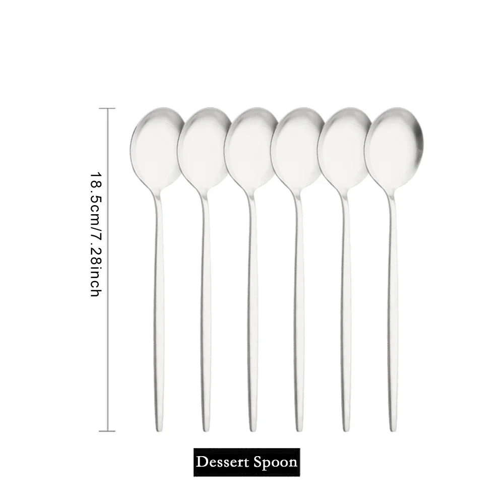 6Pcs Dessert Spoon