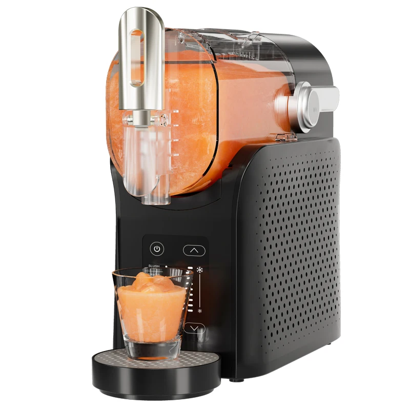 スラッシュマシン、2Lプロフェッショナルフローズンドリンクメーカー、5つのプリセットプログラムと独立した温度制御、フラッペ、ミルクシェイク用