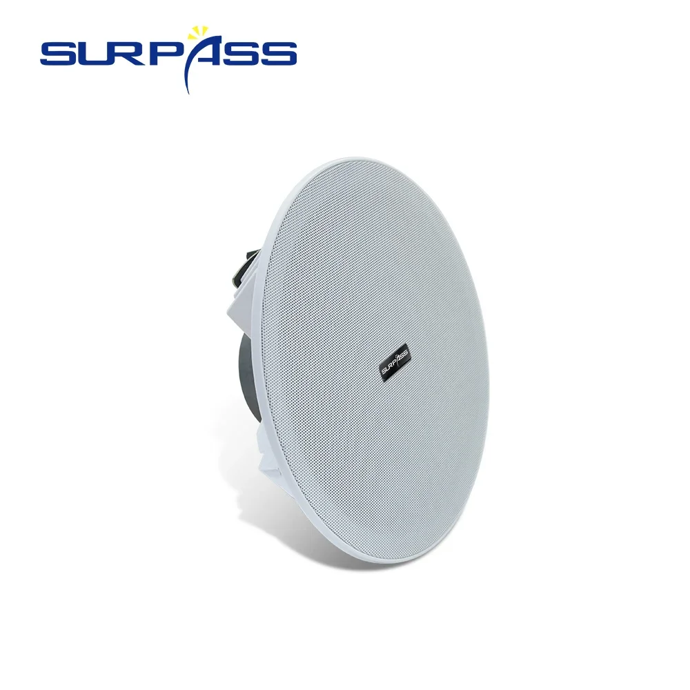 8-inch 20W Ceiling Bluetooth Speaker Active Frameless Music Loudspeaker Built-in Digital Class D Amplifier Home Audio for Hotel