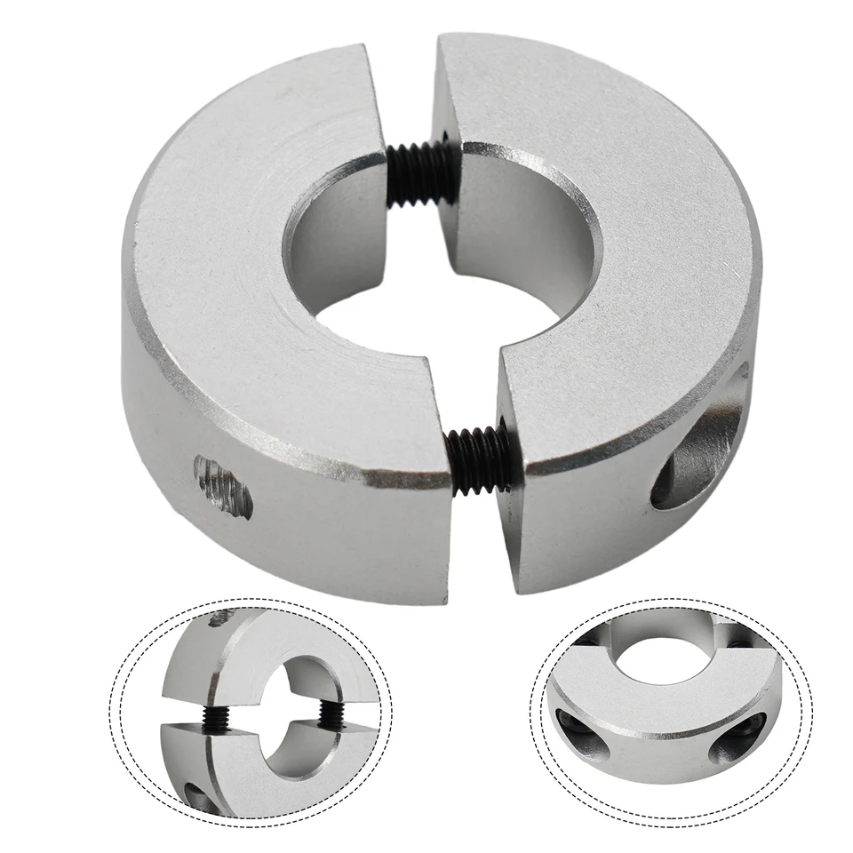 Lot De 4 Bagues De Réglage/Arrêt D'Arbre En Acier Inox 304 - Alésage 1/4" - Pour Axe, Brouette, Machine - Collier à Vis De Serrage - 6