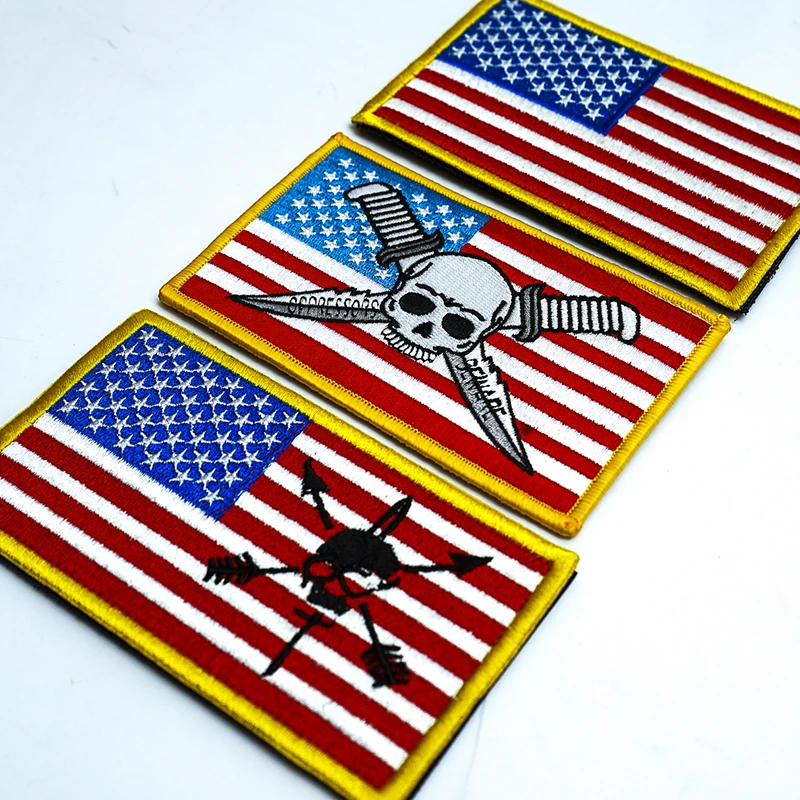 TSNK Embroidery Patch Tactical Badge Large Size"American FLAG" Series Armlet 2