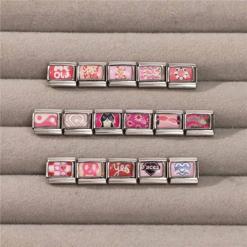 Pink Charm Bracelet Stainless Steel Products