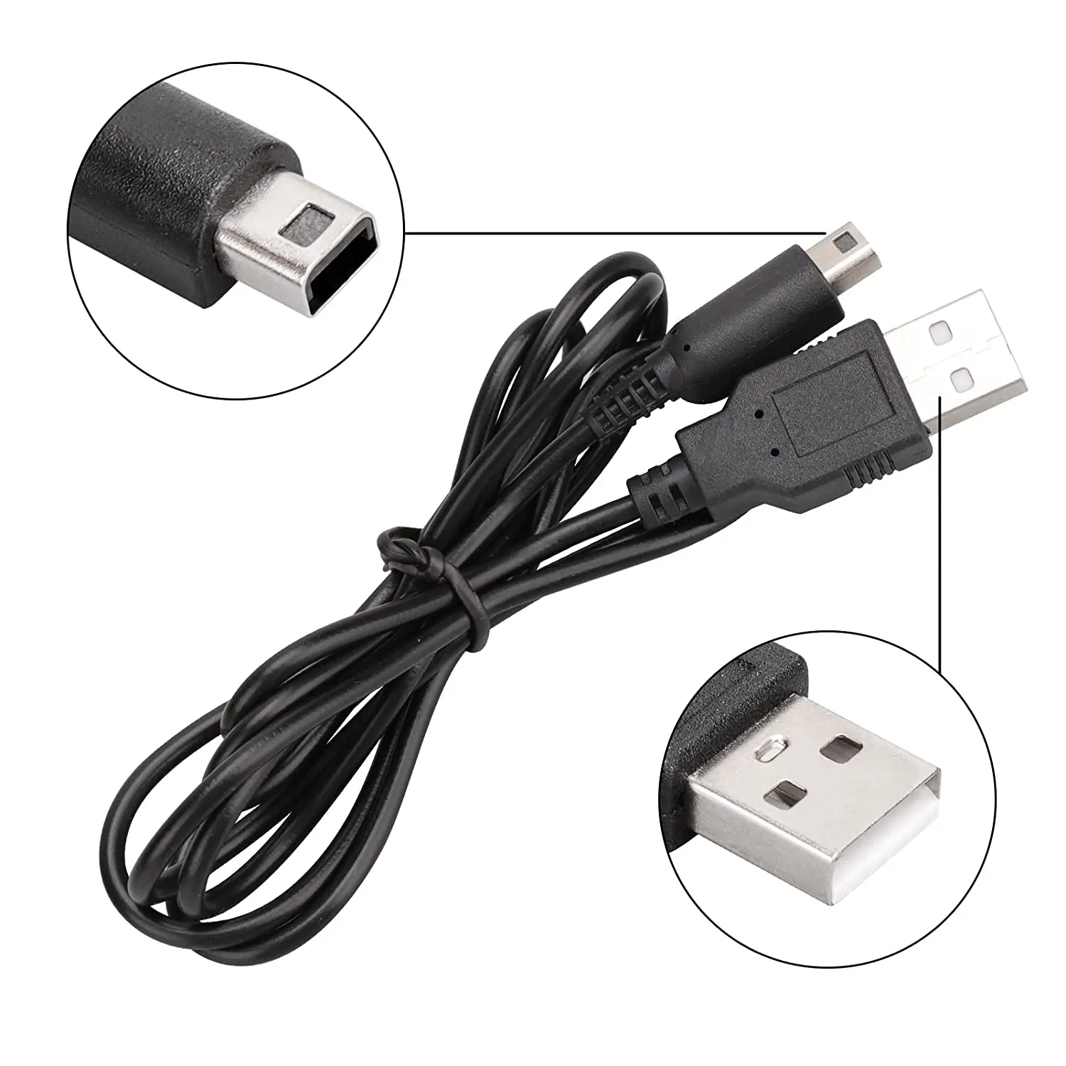 

1000Pcs/LOT For Nintendo 3DS DSi NDSI USB Charing Power Cable Charger Cord Wire High quality