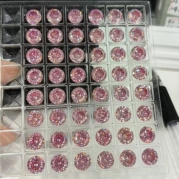 0.5-50ct Russian Cut Portuguese Cut 100 Faceted Cut Pink Blue Green Yellow Red Moissanite Diamond Loose Stone For Jewelry Making 4