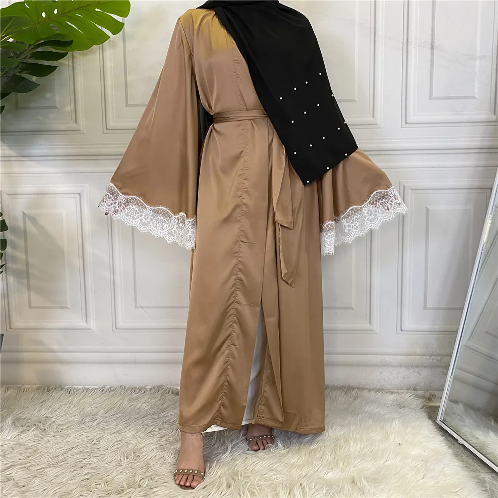 

Вышивка открытая абайя Дубай Кафтан мусульманский кардиган Abayas платья для женщин Повседневное кимоно Женский кафтан Турецкая мусульманская одежда