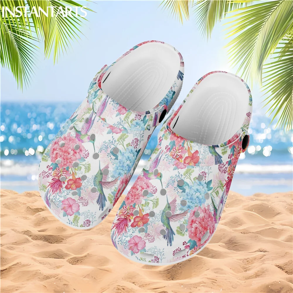 Spring Hummingbird Clogs Women's Sandals Wear Resistant Hole Shoes Summer Cool Hollow Out Slippers Breathable Flats Home Slipepr