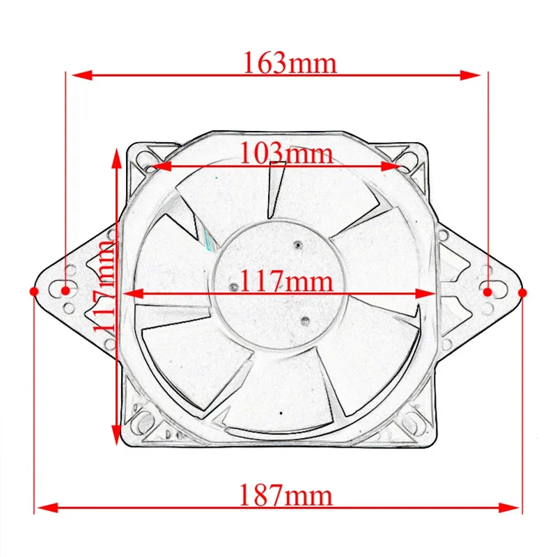 Motorcycle Cooling Fan Water Tank Fan Cooling Fan Cooler Water Cooler Electric Radiator for 200cc 250cc 300cc Dirt Pit Bike ATV Quad Go Kart motorcycle cooling fan
