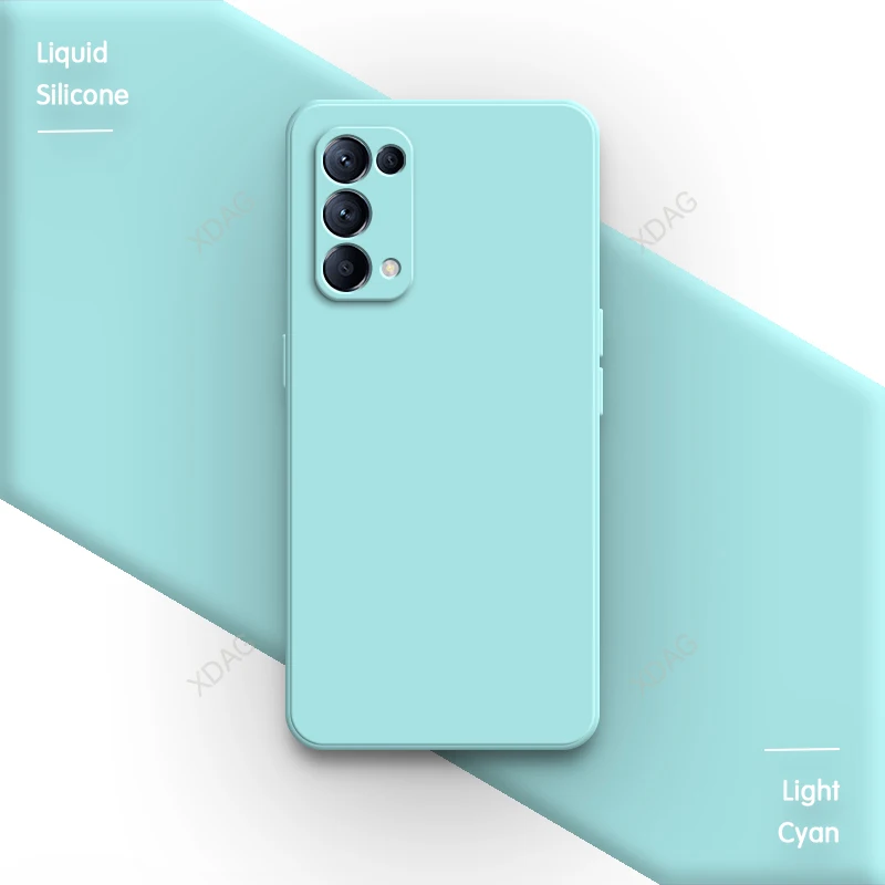 Luxurious Liquid Silicone Pure Color Back Cover - Straight Edge Phone Case