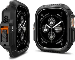 Secure Lock Apple Watch Ultra Case with Enhanced Locking Mechanism - Black for 49mm (Black)