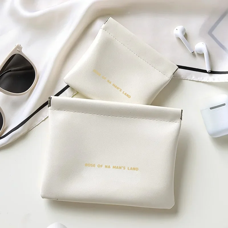 Elegant PU Leather Mini Lipstick and Cosmetic Storage Pouch