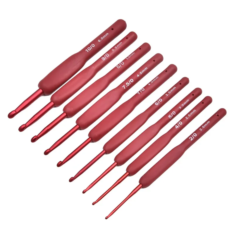 Crochet Hooks Crochet Needles Crochet Kit Weaving Tools Crochet DIY handmade weaving tool aluminum oxide crochet wool needle bag silicone anti slip crochet