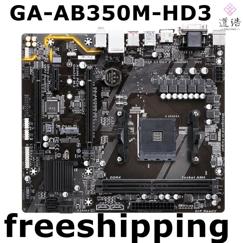 For GA-AB350M-HD3 Motherboard 32GB Support Ryzen 7th A-Series CPU AM4 DDR4 B350 Mainboard 4 For GA-AB350M-HD3 Motherboard 32GB Support Ryzen 7th A-Series CPU AM4 DDR4 B350 Mainboard - Image 2