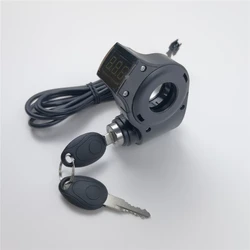 Ensemble interrupteur de démarrage à clé de mise hors tension pratique, affichage numérique de la tension, pour véhicule électrique, Scooter 