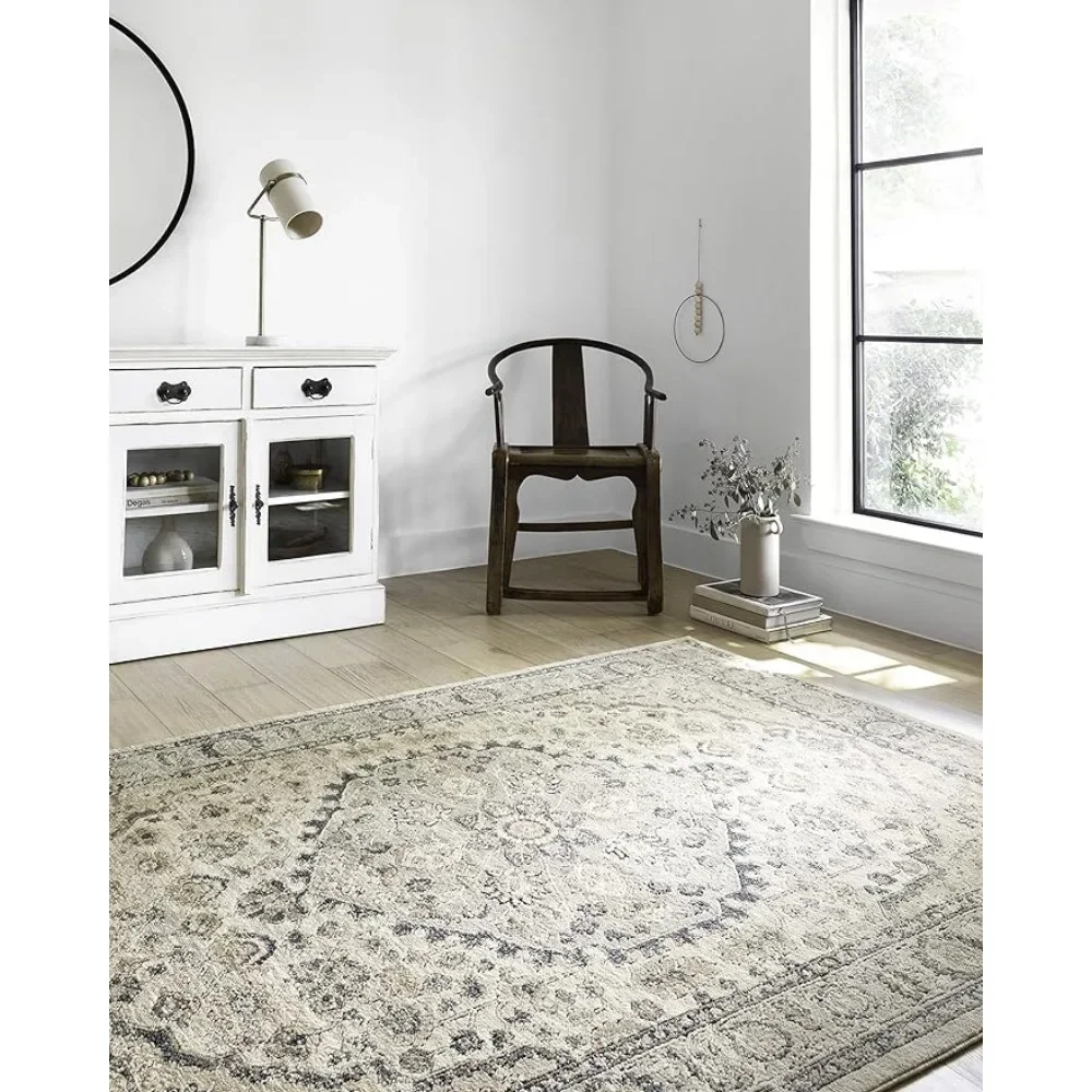 

Carpet Natural Grey 9'-9" x 13'-6", .25" Thick, Area Rugs, Soft,Durable, Neutral,Woven,Low Pile,Non-Shedding,Living Room Rug