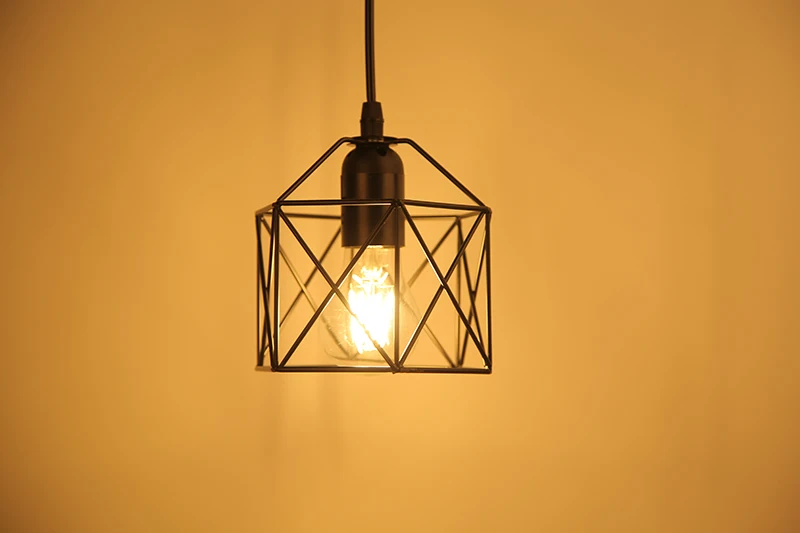 S92ff142354c14af7b00ae3379a627a5dv Industrial Pendant Light Led Adjustable Hanging Lamp for Ceiling Light Fixture Metal Cage Pendant Lighting for Island DiningRoom