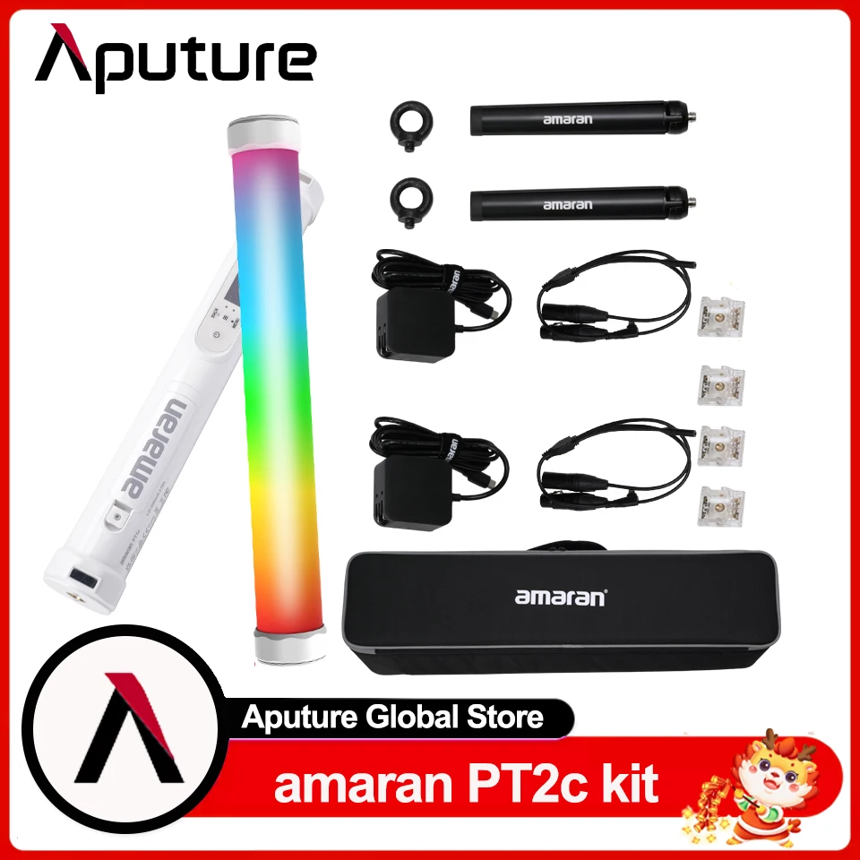 

Aputure Amaran PT1c PT2c PT4c 2700-10000K Battery-powered Pixel RGB Full-color LED Video Tube Light for Photography Studio