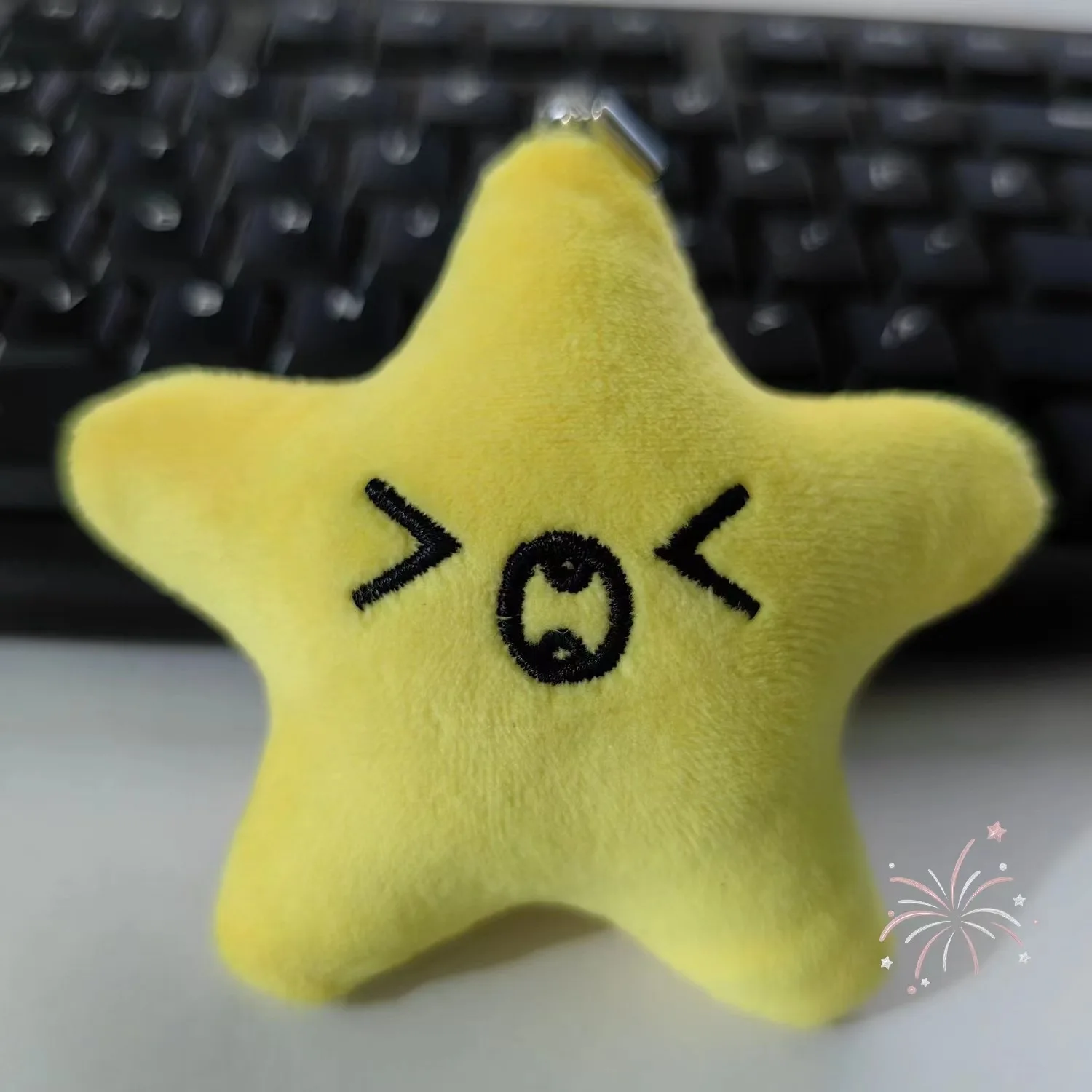 

Cute Stars Plush Toy Doll Squeak Keychain Fluffy Soft Stuffed Toy Backpack Bag Pendant Charms Adorkable Gift For Kids Girlfriend