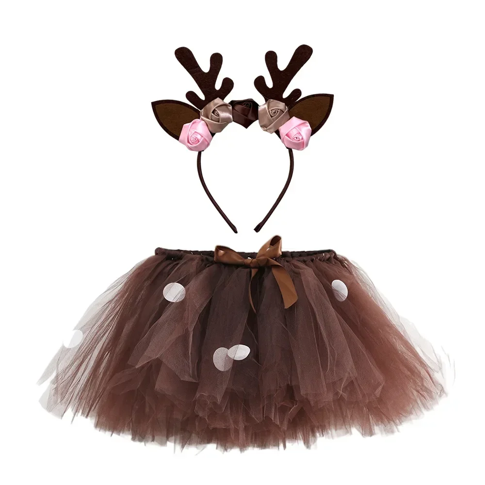 Ballet Tutu Skirt Children Skirts Fluffy Deer Girl For Christmas Halloween