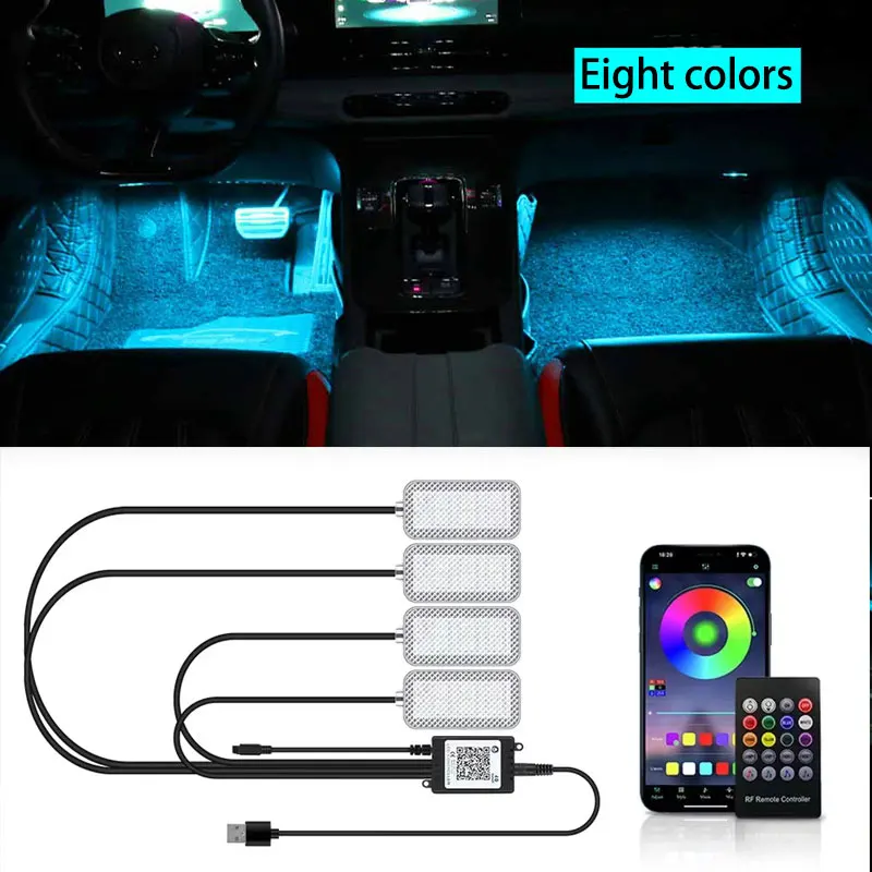 LED Car Lights LED Car Decorative Lights LED Atmosphere Lamp LED Strip Lights Car Interior Lamp Car Lights Led Bar Automotive Strip Universal Mood Foot Light Cigarette Lighter USB Decorative Atmosphere Lamp Signal Lamp
