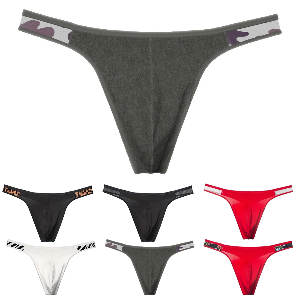 

Mens Underwear Pouch Low Rise G-string Briefs Bikini T-Back Thong Soft And Breathable Hollow Low-Waist Sexy Lingerie Men's Pant