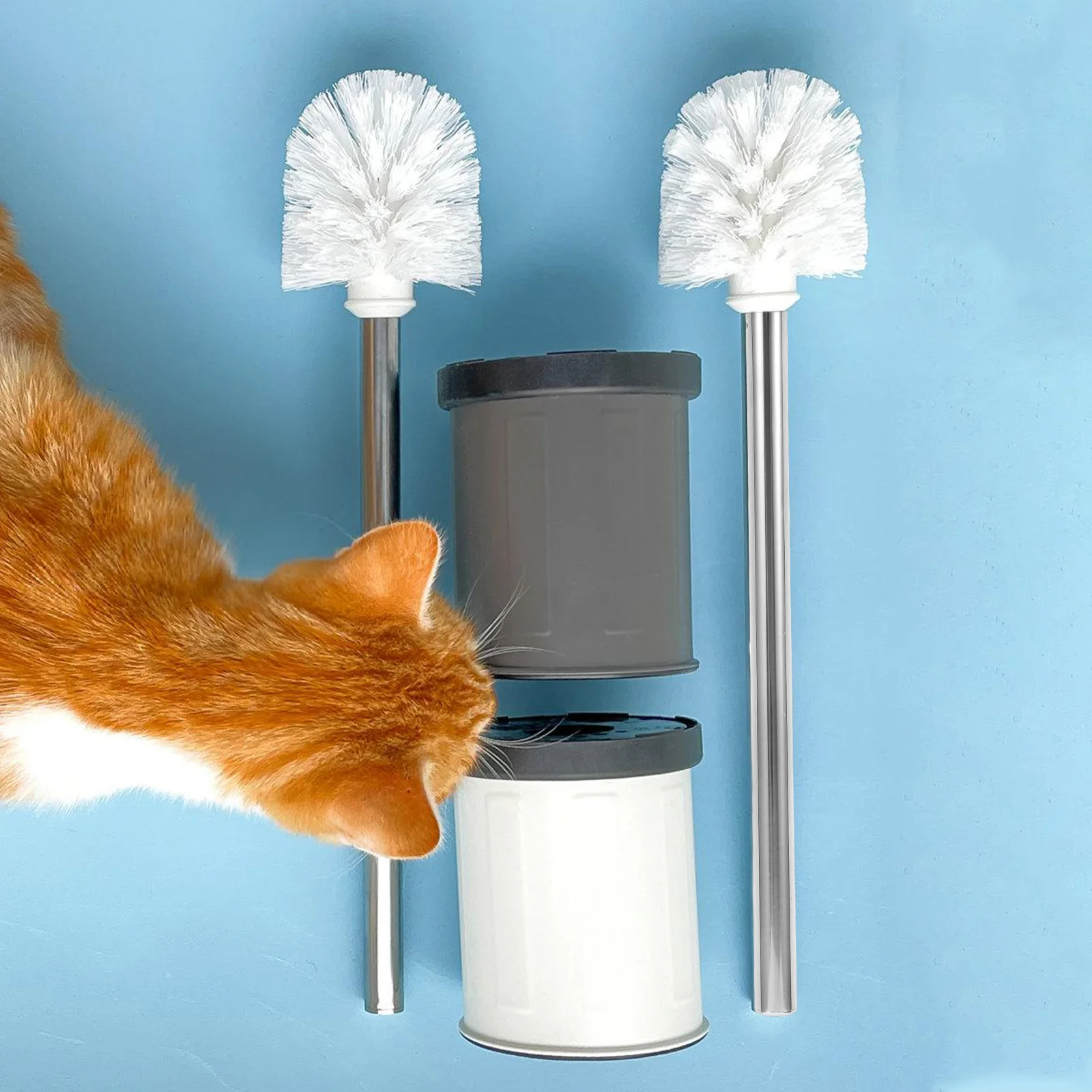 3 Pcs Toilet Brush Accessories Fittings Screw Connector Scrub Handles Sticks Pole Attachments Appendix Replace toilet brush set