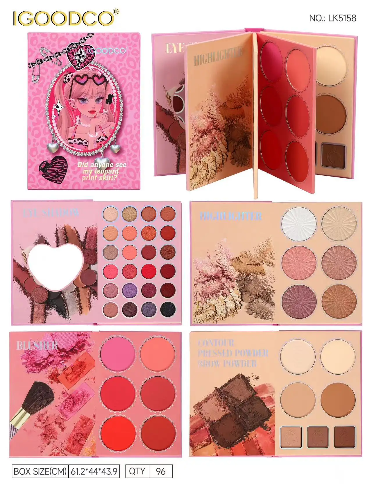 Description Picture 6 of item105 Colors Glitter Eyeshadow Palette Matte Waterproof  Bookish Eyeshadow Palette Collection Blush All-in-One Multi-Color Makeup