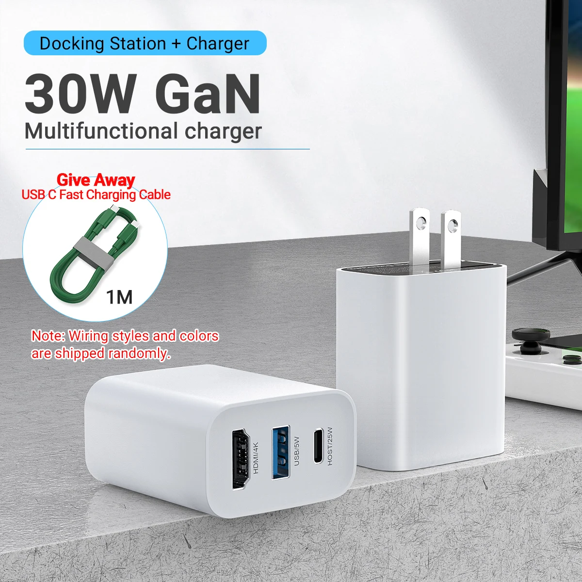 Gopala 30W Switch Dock Charger Portable TV Docking Station 4K@30Hz HDMI USB3.1 PD USB-C Fast Charging For Switch OLED