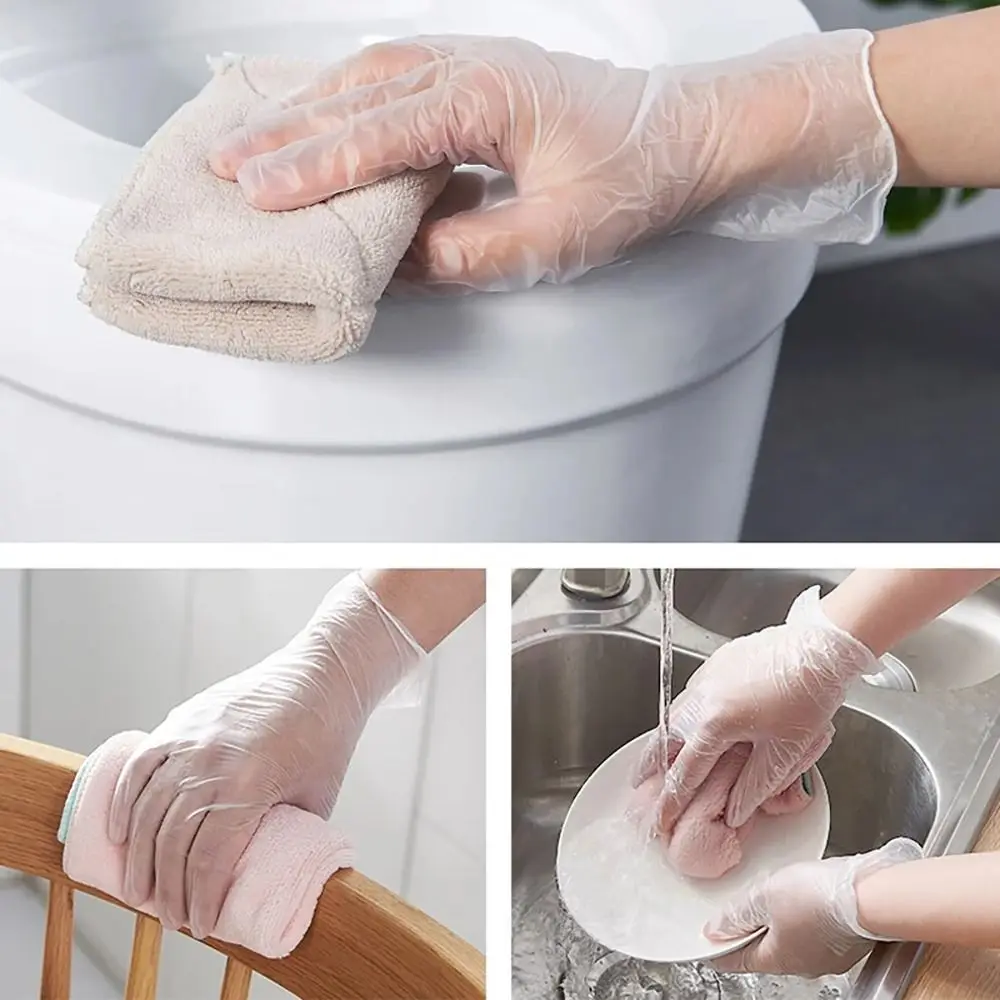 Disposable Gloves 100Pcs Acid TPE Work Safety Disposable Gloves New Transparent Food Grade Cleaning Gloves TPE Non-Slip Latex Free disposable gloves,disposable nitrile gloves,vinyl disposable gloves,disposable plastic gloves,kitchen cleaning gloves