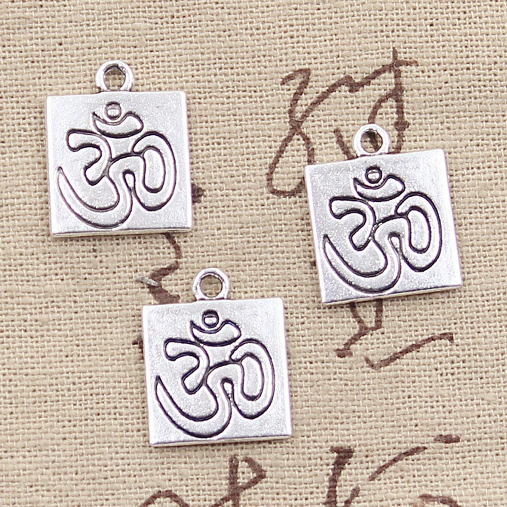 

15pcs Charms Yoga Om 18x15mm Antique Silver Color Pendants DIY Crafts Making Findings Handmade Tibetan Jewelry