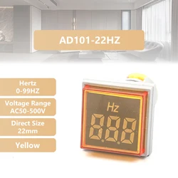 Digital Display Electricity Frequency Meter with 0 - 99 Hz Range (Square yellow)