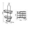 Shower Caddy Over the Head Hanging Shower Caddy with Hooks, Shower Head Caddy with Soap Basket, Hanging Shower Shelves 6