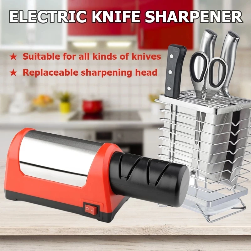 HouseholdElectricKnifeGrinderKitchenThreeStageKnifeGrinder