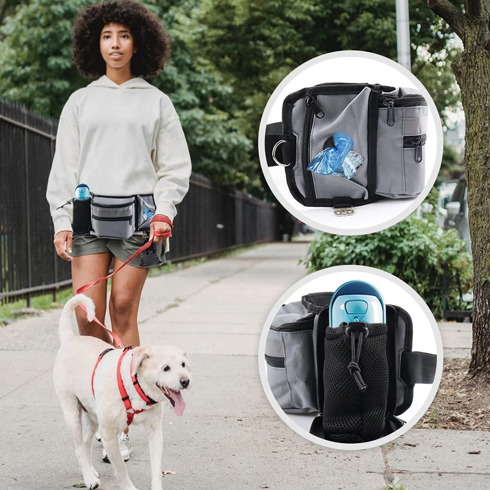 Portable Dog Treat Bag Outdoor Dog Treat Pouch for Training Feeding Bag Large Capacity Pet Trainer Waist Supplies