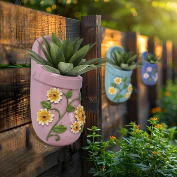 Wall Hanging Flower Pot Creative Slippers Plant Wall Indoor Wall Decoration Flower Outdoor Courtyard Green Plant Hanging Basket