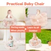 Inflatable Baby Chair Portable Baby Sofa Breathable Inflatable Baby Chair PVC Multifunctional Seat Practice Sitting Bath Stool 4