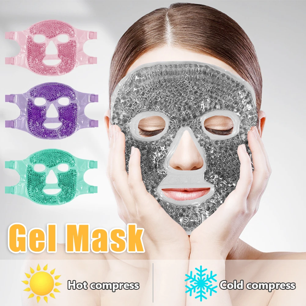 Cold Gel Face Mask Therapy Gel Bead Unisex Full Face Cooling Mask