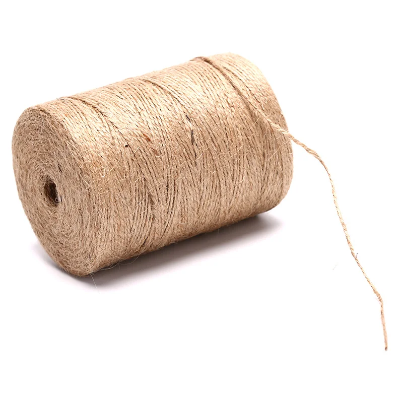 Jute Rope Packaging Cord 50m 80m 100m Handmade Hemp Linen Cords To Tie Burlap Twine String DIY Craft Decoration