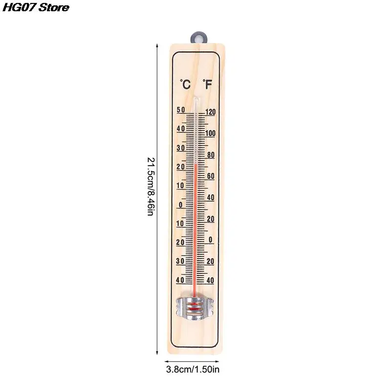 Wooden house thermometer outdoor indoor