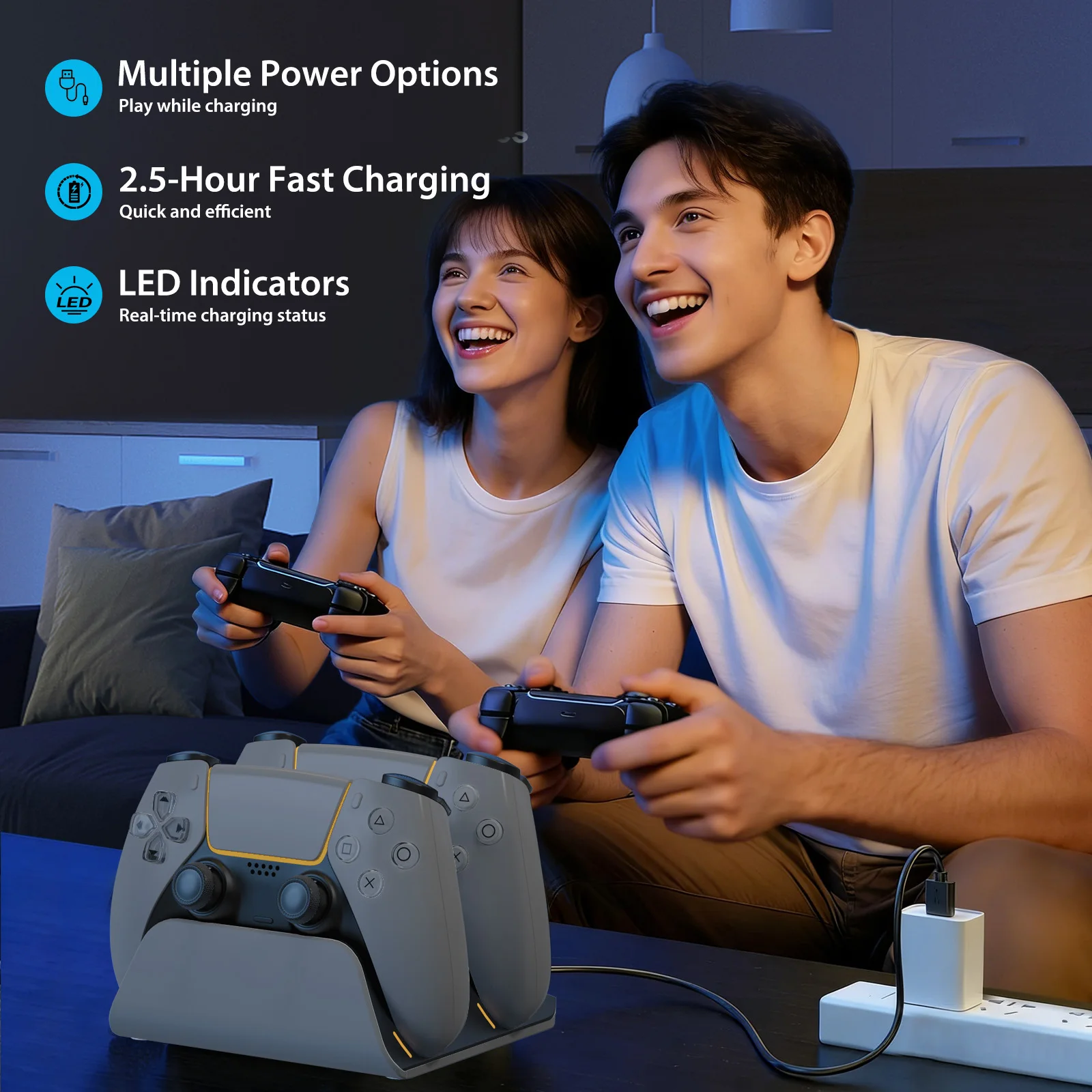 Dual Wireless Controller Charging Dock