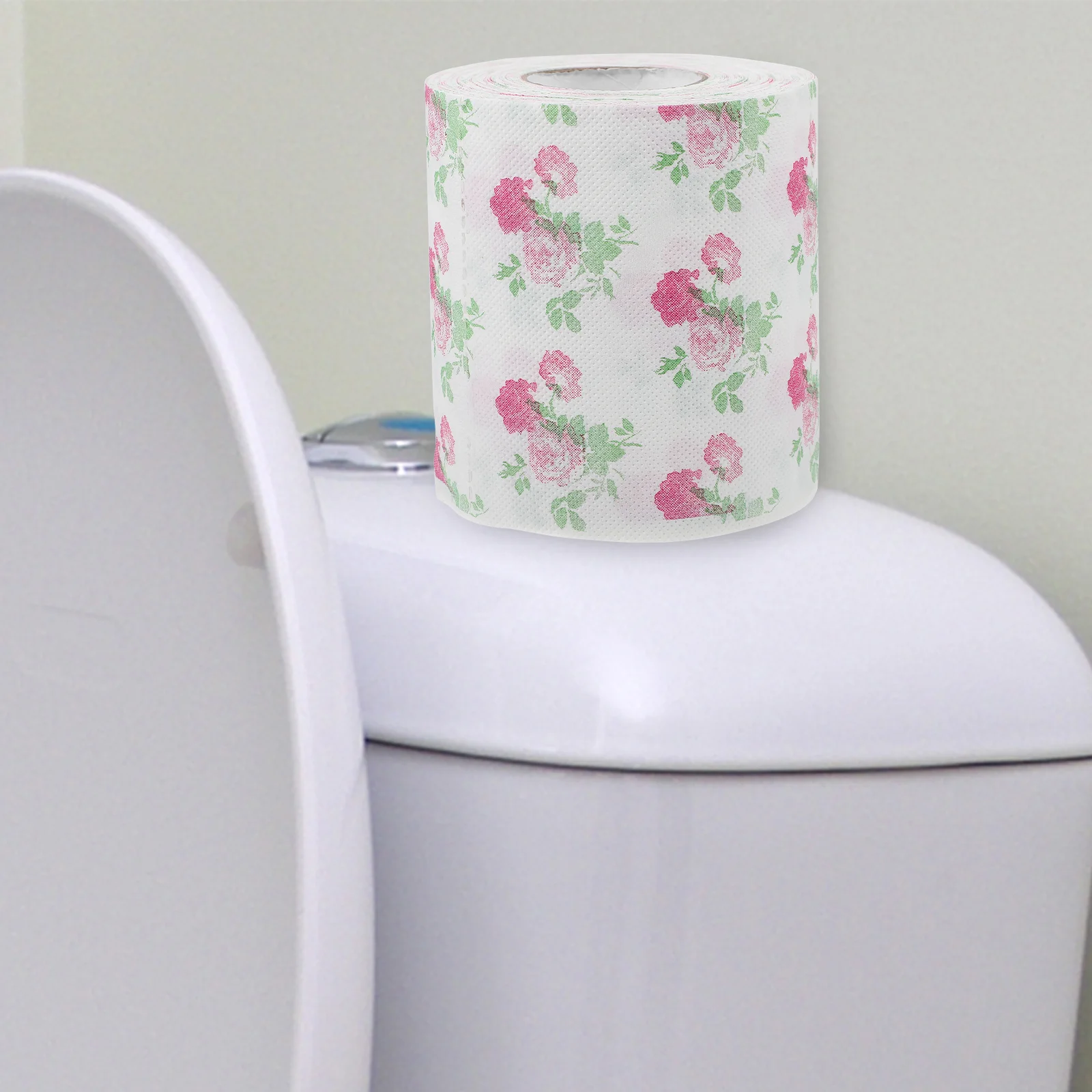 

2 Rolls Colored Toilet Paper Bath Wipes Dinner Tissue Printed Kitchen Napkin Wood Pulp Paper Towelative