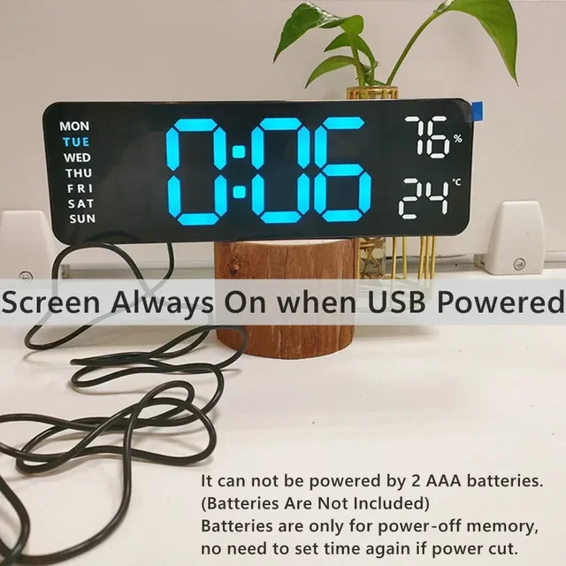 Large LED Digital Desk Clock 3