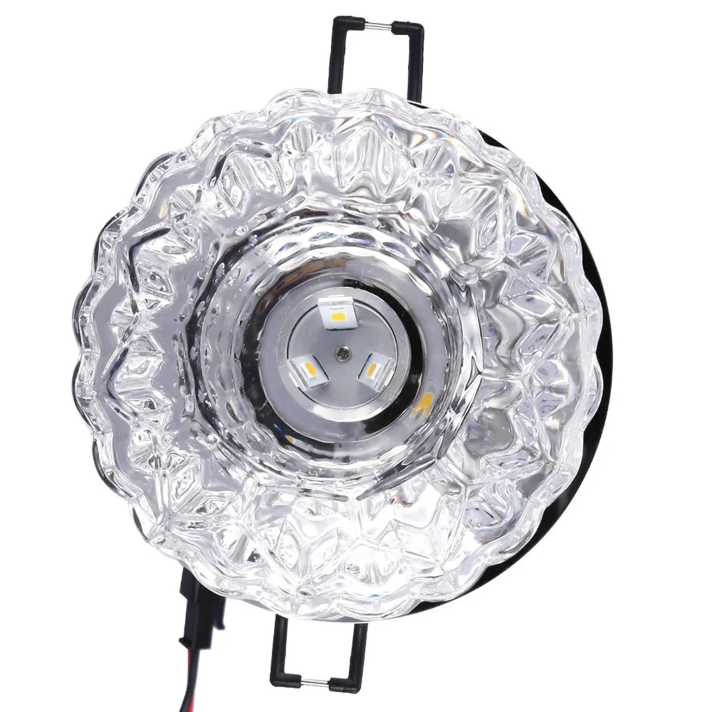 에너지 절약 3W LED 천장등 크리스탈 5-9cm 조리개 매립형 다운라이트 천장 램프 욕실용
