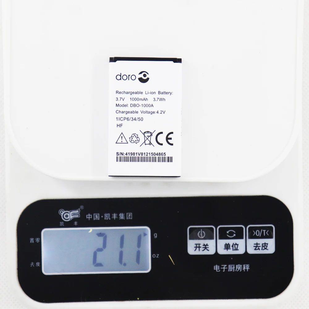 vhbw batteria compatibile con Doro SmartEasy 824 smartphone cellulare per anziani (1700mAh, 3,7V, Li-Ion