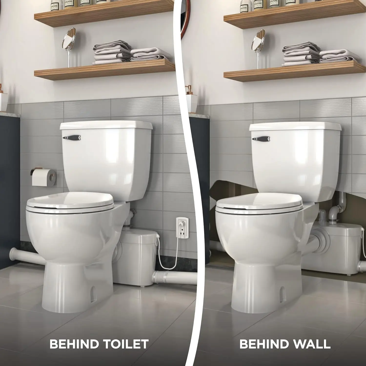 Saniaccess 3 + Toilet Bowl Elongated + Toilet Tank Bundle - Residential - WhiteMAKES MAINTENANCE A BREEZE 3