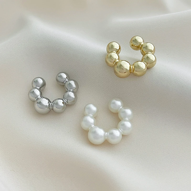 Punk Vintage 3Pcs C Shaped Clip Earrings for Women Image 7