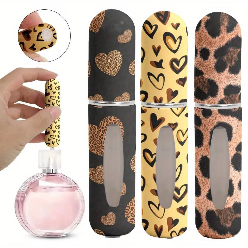 New Fashion City Pattern Theme 0.17oz Perfume Spray Bottle - Refillable Portable Travel Mini Nebulizer Cosmetic Pump Dispenser