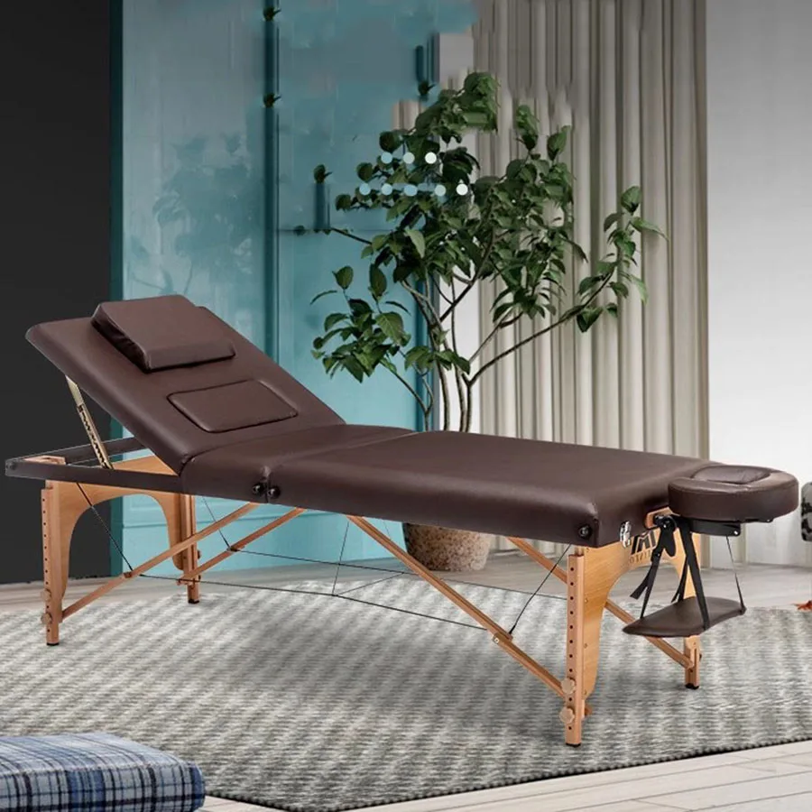 

Portable Folding Massage Table Professional Wipeable Massage Table Topper Memory Foam Topper Adjustable Full Body Yatak Spa Bed