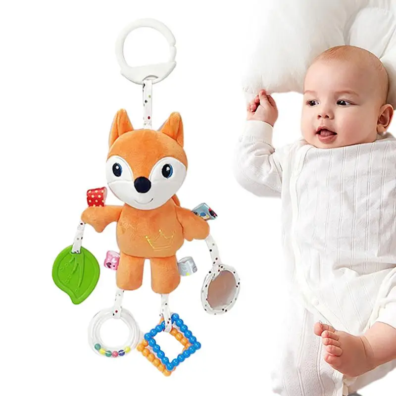 

Babies Stroller Arch Toy Rattle Teething Toy Soft Animal Car Seat Toy Cartoon Preschool Learning Toys Educational Montessori